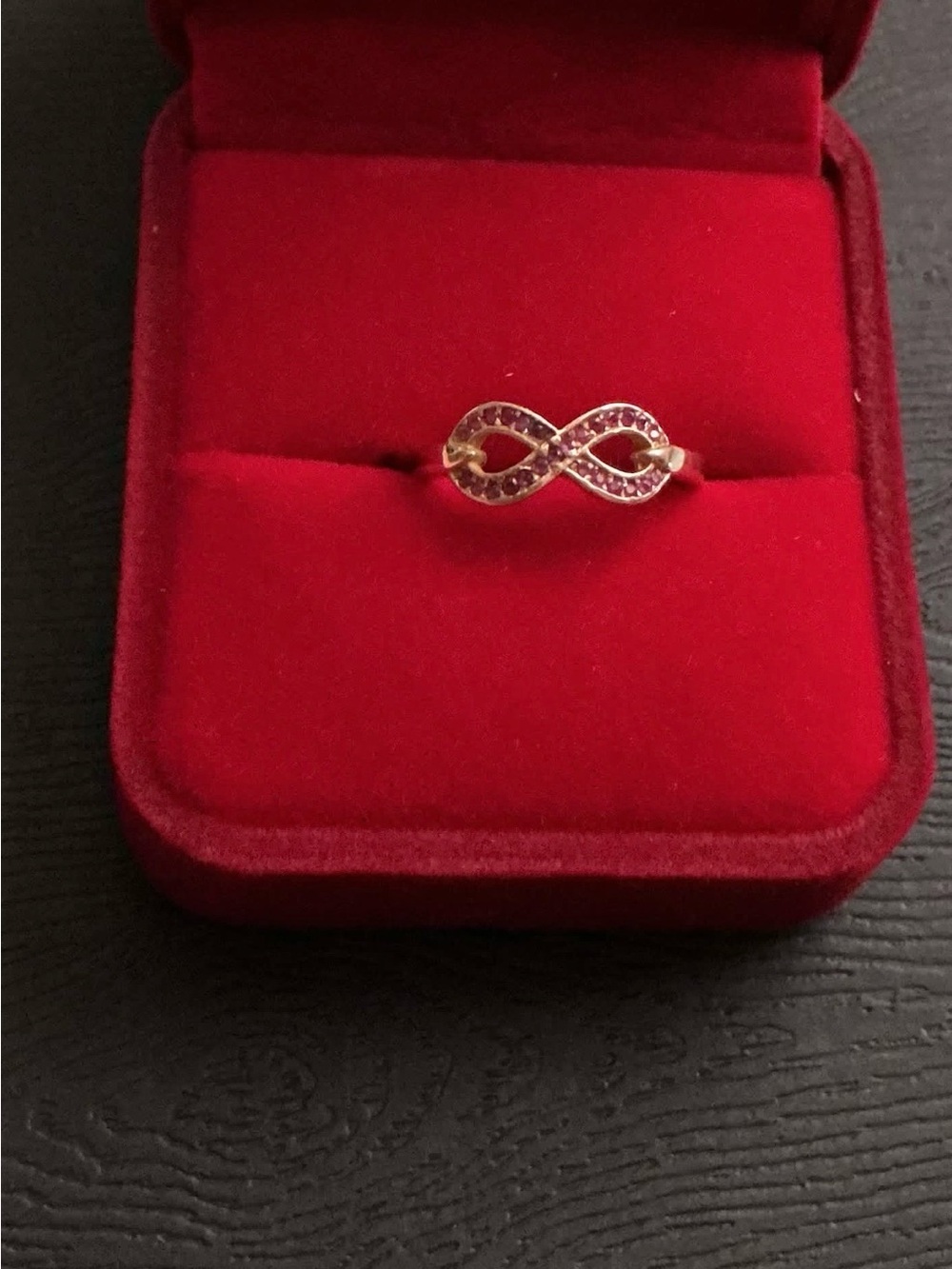 NWT 18K Solid Gold Peruvian Infinity Pink Ring 7